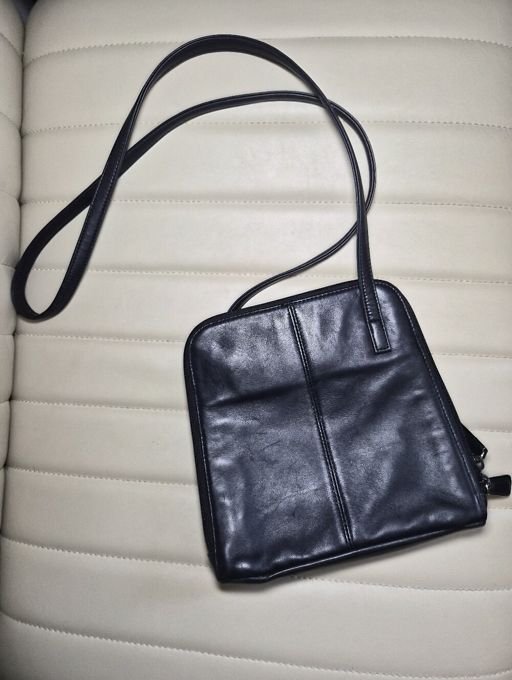 Giani Bernini Blue Neutral Purse Crossbody Shoulder  Fabric or Surface Bag